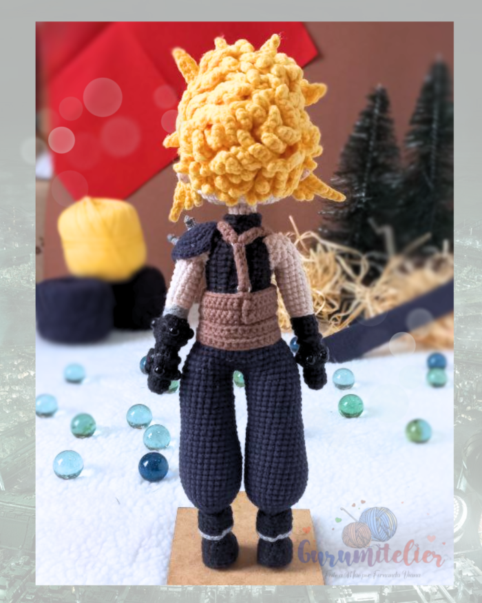 PADRÃO PDF Cloud Strife - RECOMPENSA APOIA-SE "A SOCIEDADE DO AMIGURUMI" - Imagem 5