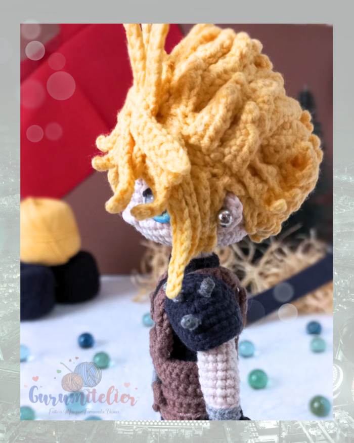 PADRÃO PDF Cloud Strife - RECOMPENSA APOIA-SE "A SOCIEDADE DO AMIGURUMI" - Imagem 4