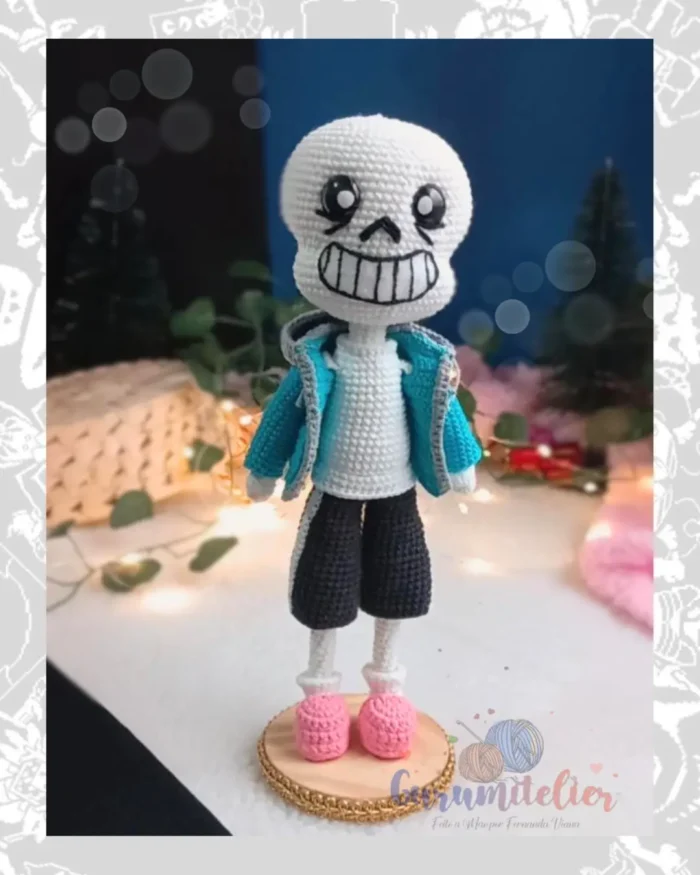 PADRÃO PDF Sans - Undertale - RECOMPENSA APOIA-SE "A SOCIEDADE DO AMIGURUMI" - Imagem 9