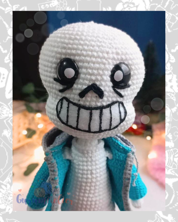 PADRÃO PDF Sans - Undertale - RECOMPENSA APOIA-SE "A SOCIEDADE DO AMIGURUMI" - Imagem 2